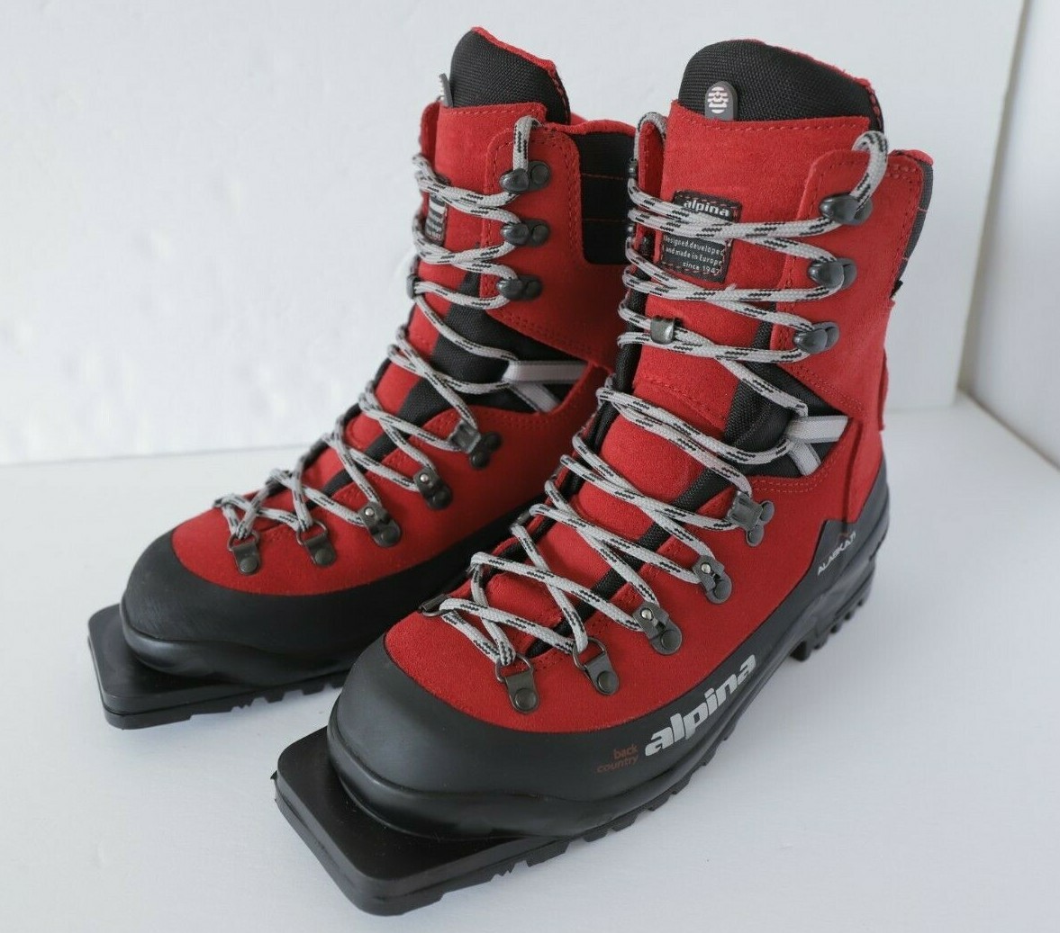Alpina Alaska 75mm Size 40 9 Ski Tour 3 pin Boot Telemark BC Cross Country XC