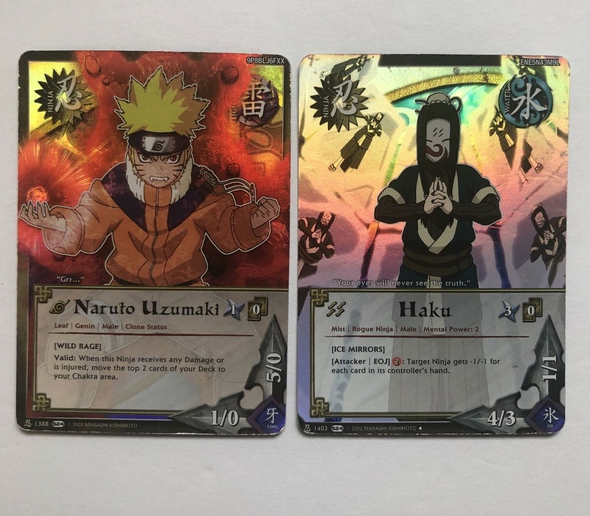 Set of 2 Promo cards for Naruto ccg tcg Naruto [Wild Rage