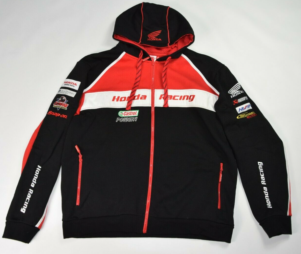 【ぷりん】HTH track jacket honda track zip jacket hooded clinton hoodie s.XXL 2XL black
