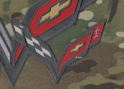 as seen on RACING JACKET CORVETTE RACING TEAM SUPER SPORTS C7 11" iron-on PATCH