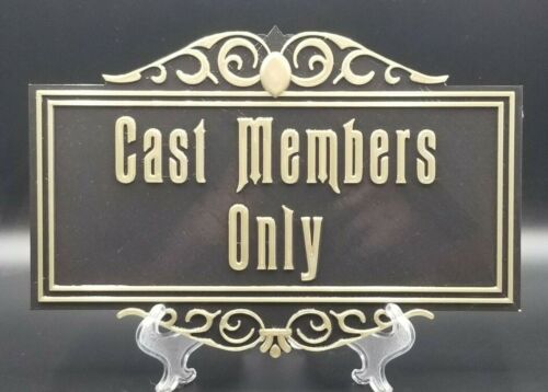 9" Haunted Mansion Inspired Cast Members Only Prop Sign / Plaque Replica