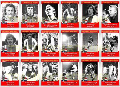 Ajax FC European Cup winners 1972 football trading cards