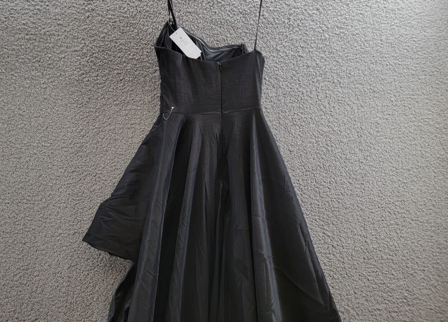 Blondie Nites Strapless High-Low Gown Juniors' 1 Black Sweetheart Neck Back Zip - Picture 11 of 16