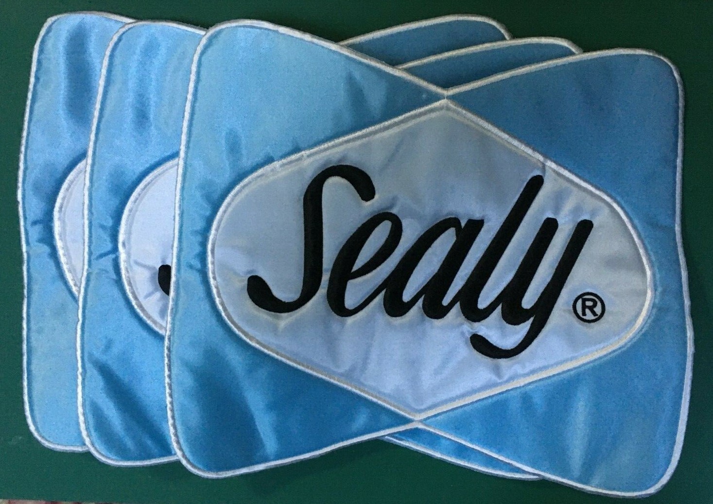 Sealy patch sealy mattress patch 9.5" x 11" satin fabric sealy embroidery patch