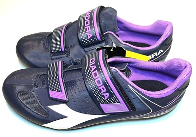 DIADORA Womens Size 9.5 Phantom II Cycling Bicycles Shoes Orchid & Black Riding