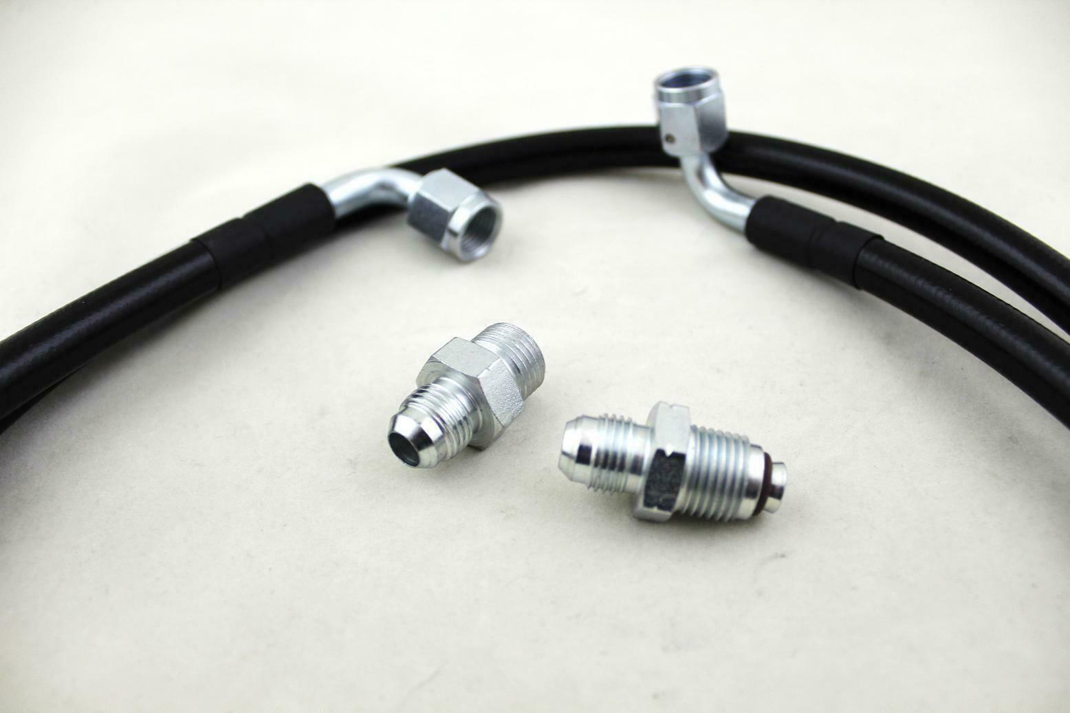 High Pressure Black Braided Stainless Power Steering Line 20082015 Lancer EVO X eBay