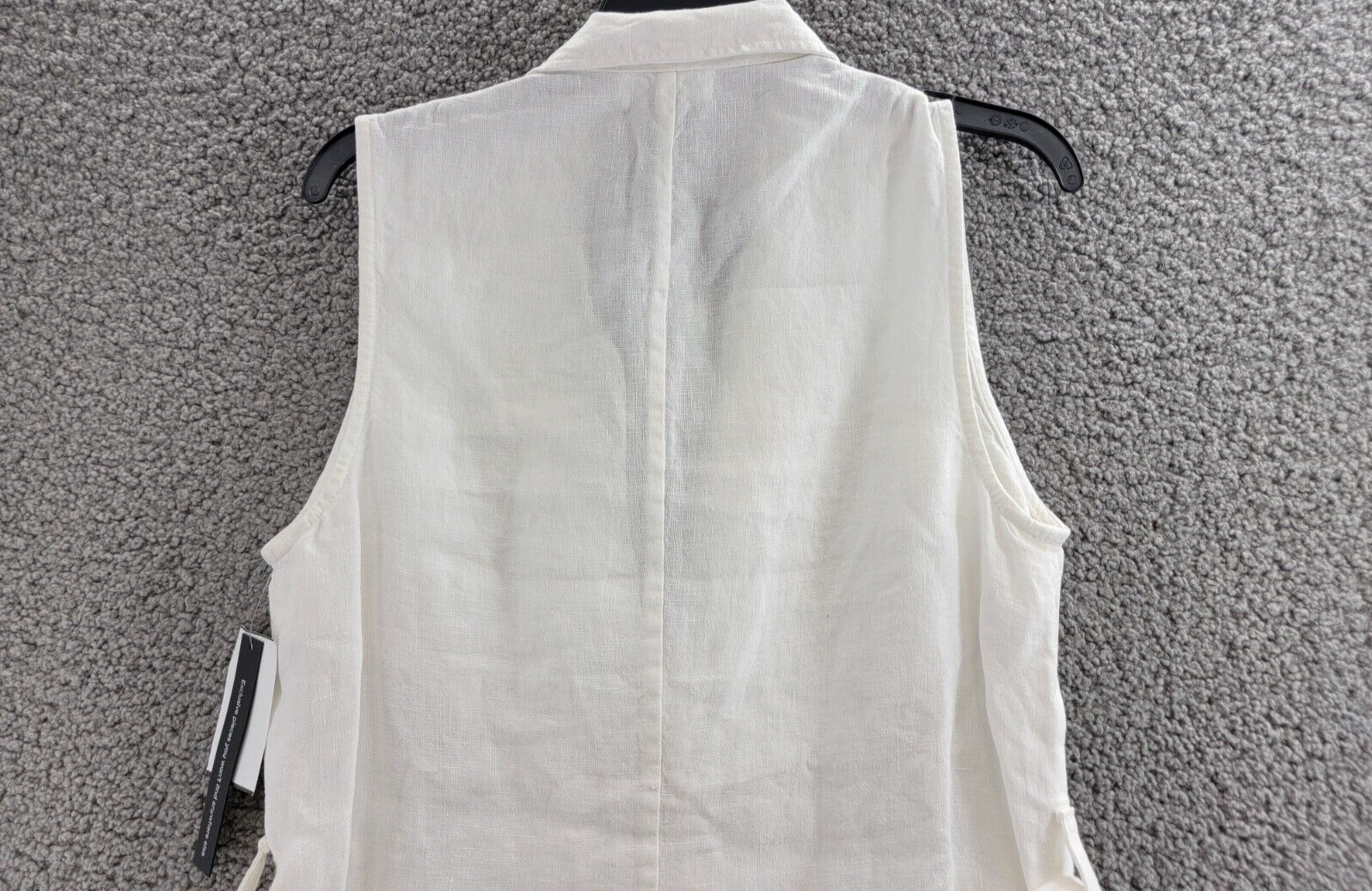 Bella Dahl Linen Belted Blazer Dress Women's M White Collated Button Closure - Picture 11 of 16