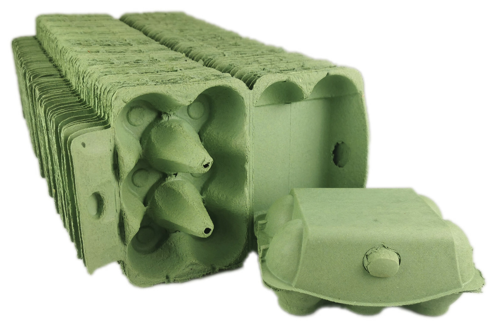 50 Stück Ingbertson® grün Eierkartons für 6 Eier Eierpappen Eierhöcker 