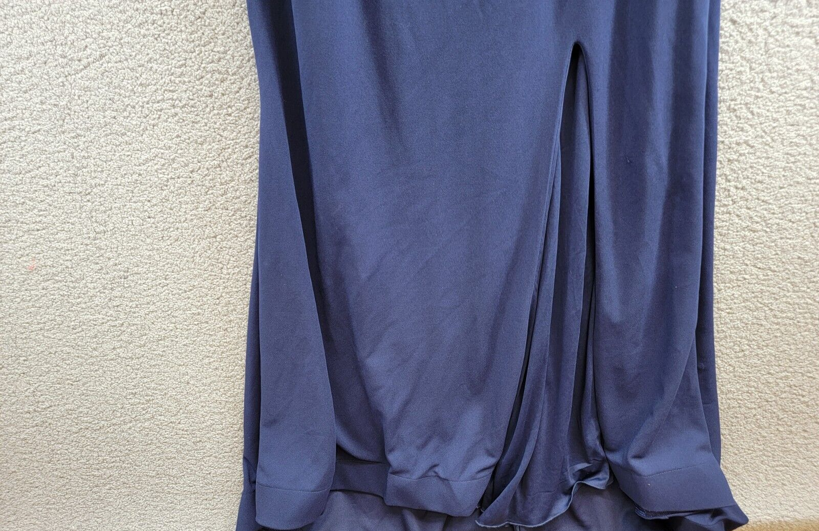 B. Darlin Off-The-Shoulder Lace-Up Gown Juniors 22W Navy Sweetheart Back Zip - Picture 4 of 15