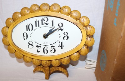 Vintage Spartus Flower Decor Fine Wall Clock Retro New in Open Box Rare