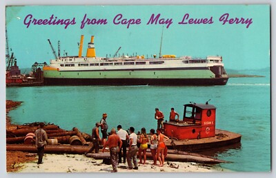 Postcard Greetings from Cape May - Lewes Ferry