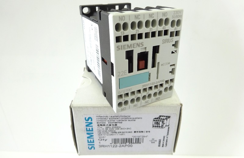 Siemens 3rh11 22-2ap00 HilfsschÃ¼Tz SchÃ¼Tz Control Relay 3rh1122-2ap00 230v 2s+2Ã