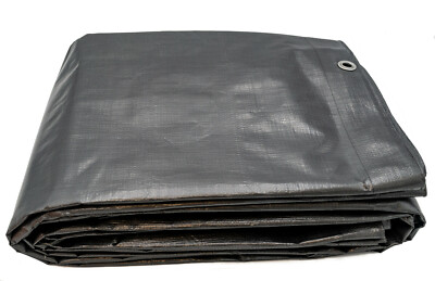 15x20 Silver Heavy Duty  UV Treated Tarp Woodpile Shade Canopy Cover Tarps Boat