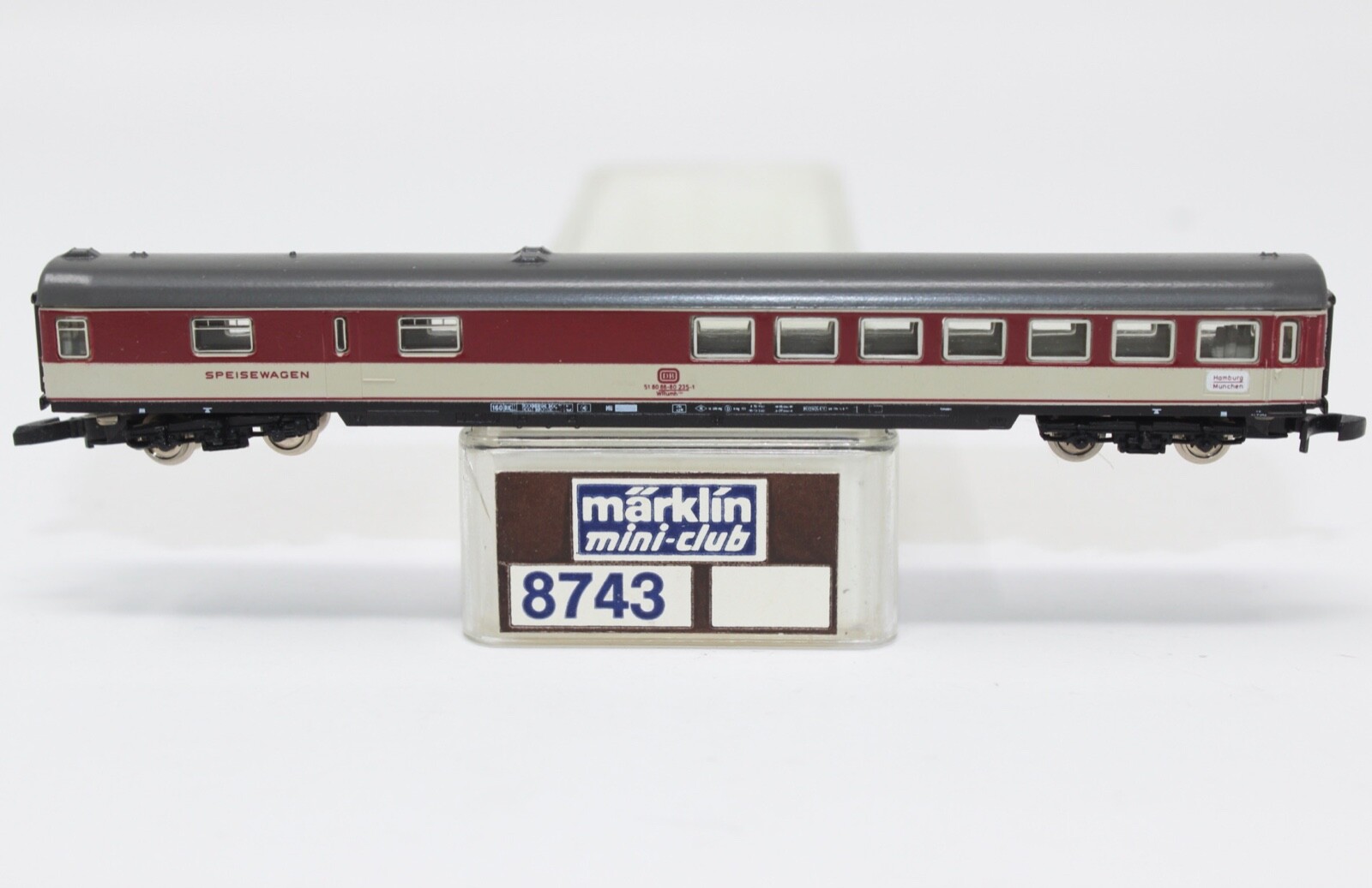 Z Scale Marklin mini-club 8723 DB 51 Speisewagen Dining Car