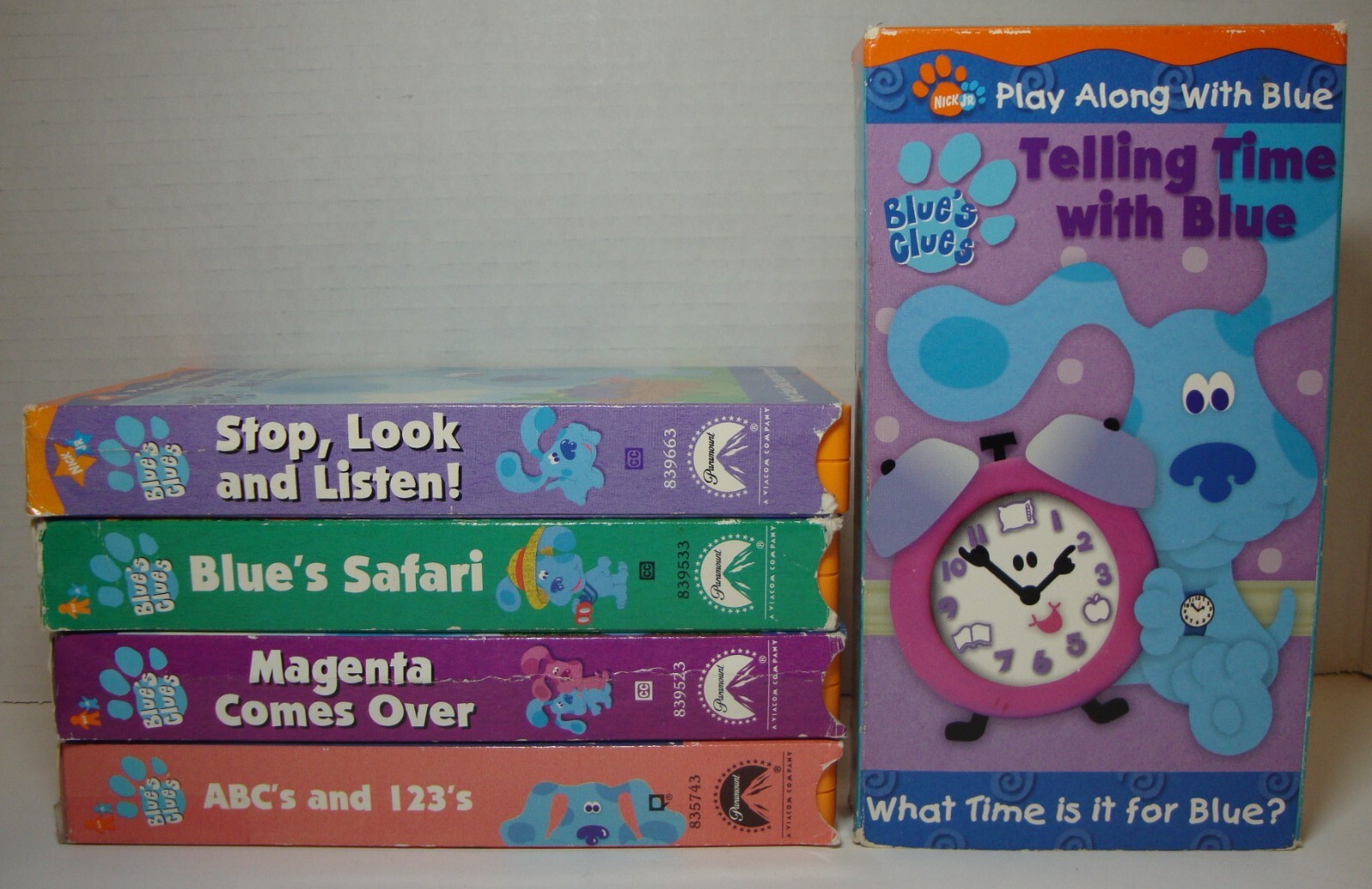 Blue［Times］ VHS Blues Clues Telling Time With Blue VHS 2002 Play Along With