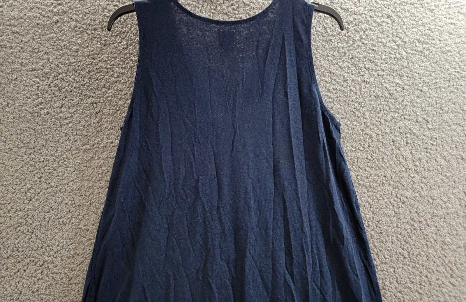 NIC + ZOE Summer Retreat Sleeveless Embroidered Dress Women's M Navy Linen Blend - Picture 10 of 15
