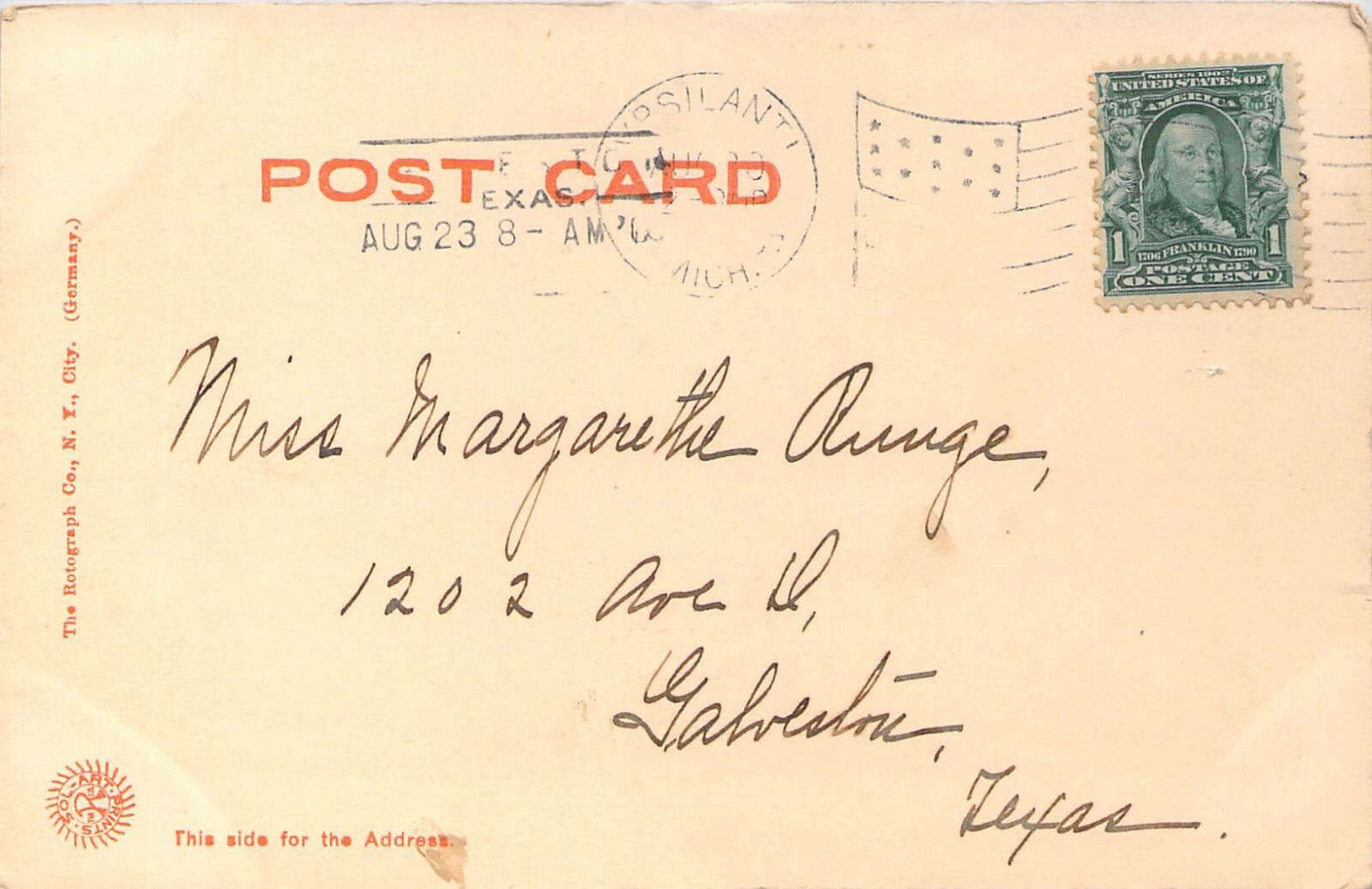 Starkweather Hall, Mich. State Normal School, Ypsilanti, Michigan, 1907