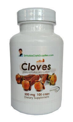 Fresh Cloves Capsules  - 100 caps 500mg Dr Hulda Clark FREE USA SHIPPING