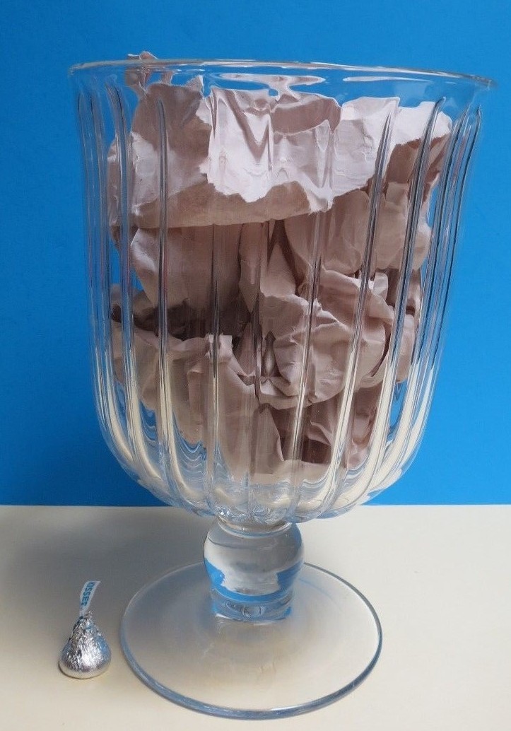 CLASSIC LARGE GLASS HURRICANE CANDLE HOLDER ~ FOOTED 10