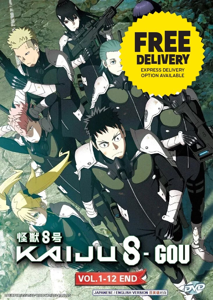 DVD Anime Kaiju No.8 (8-Gou) Complete TV Series Vol. 1-12