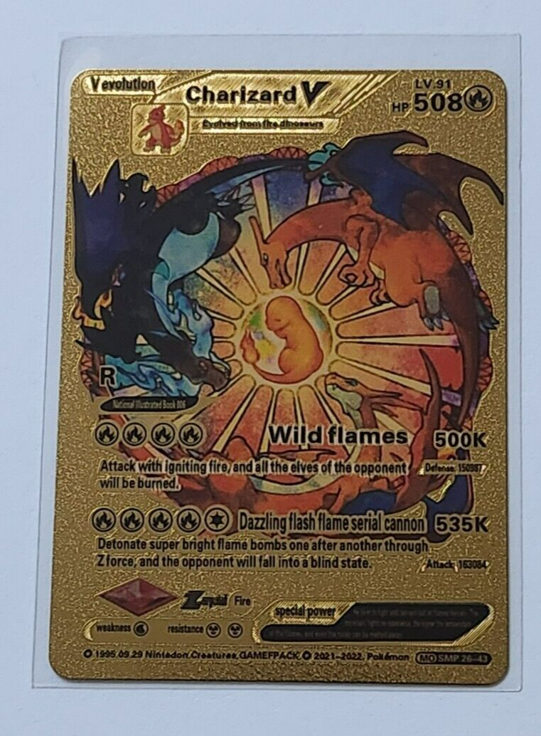 2022 POKEMON CHARIZARD V EVOLVED FROM THE DINOSAURS WILD FLAMES 