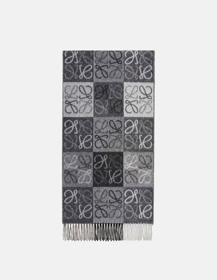 Bufanda Loewe Damero en Lana y Cashmere