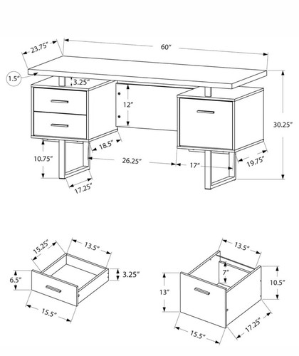 Monarch Computer Desk 60