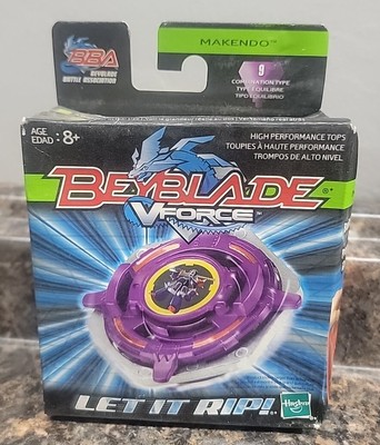 * Rare Beyblade V Force Makendo Let It Rip 2003 Hasbro Sealed Attack Type 9 C2