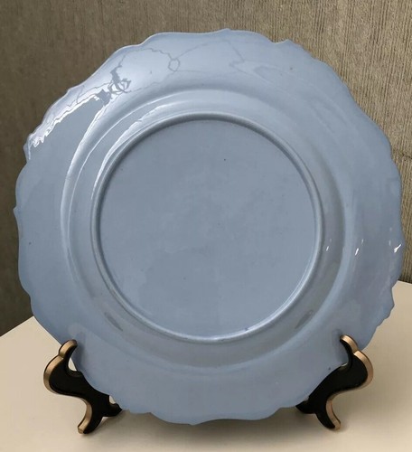 Six (6) RIDGEWAYS RENAISSANCE ACCENT LUNCHEON PLATES Blue- 9