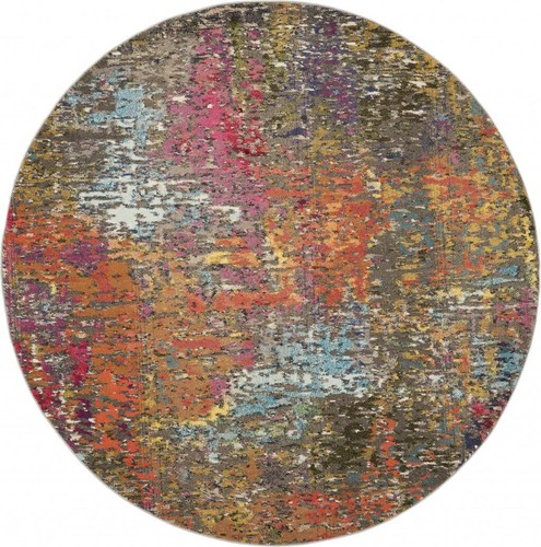 Нескользящий коврик с механическим ткацким станком 4 X 4 Sunset Abstract