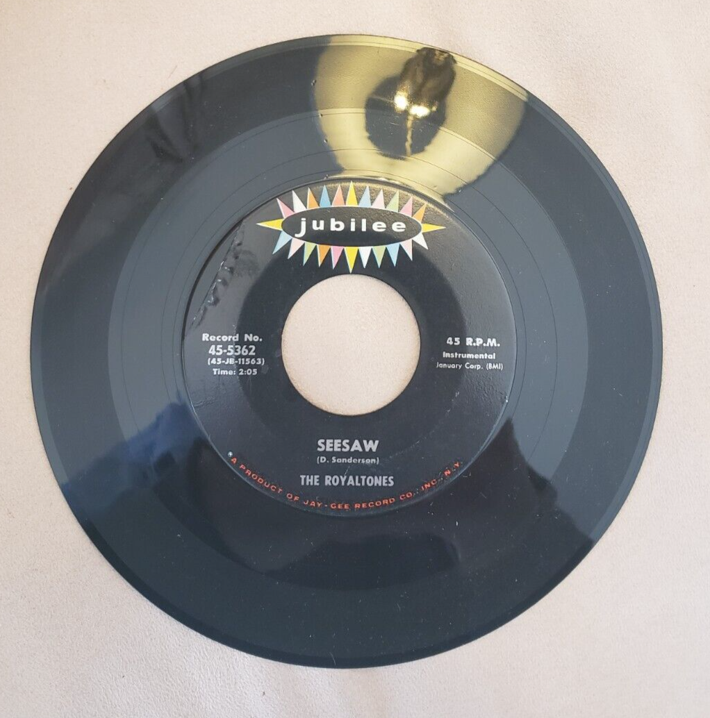45 RPM THE ROYALTONES/SEESAW/LITTLE BO JUBILEE 5362 VG++ | eBay