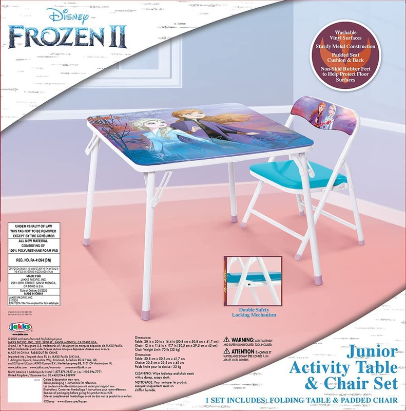 Disney Frozen Toddler Activity Table & Chair Set Sturdy Metal Construction Gift