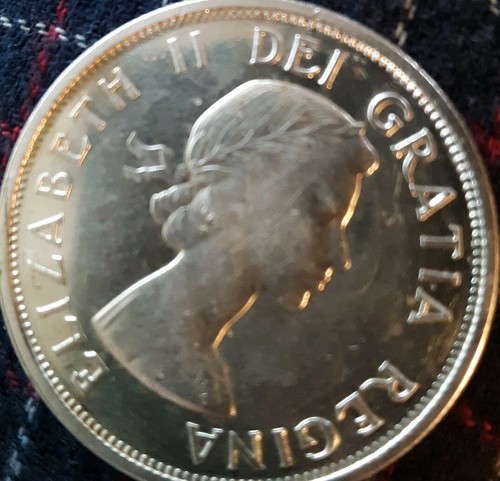 1964~~CANADIAN 50 CENTS~~SILVER~~SCARCE~~CANADA~~AU-BU  #2