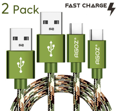 2 Pack USB C Cable FAST Charger Cord for LG Stylo 6 5 4 V60 V50 V40 ThinQ K51
