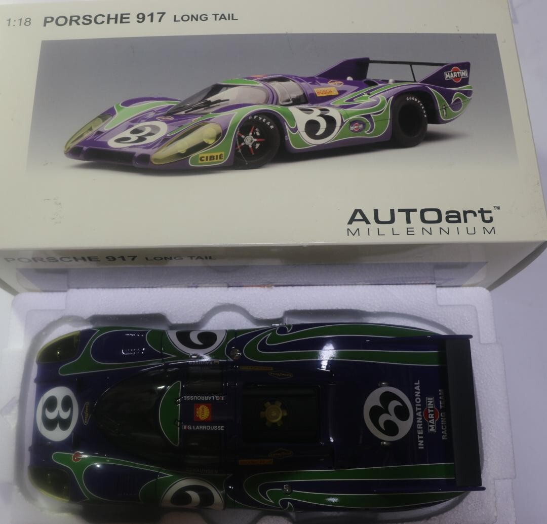 1/18 AUTOart Porsche 917 Long Tail Green Purple w/ Box From