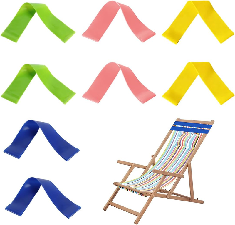 Chair Bands 8 Pack for Kids Classroom Chairs, Sensory Foot Fidget Bands in Blue
