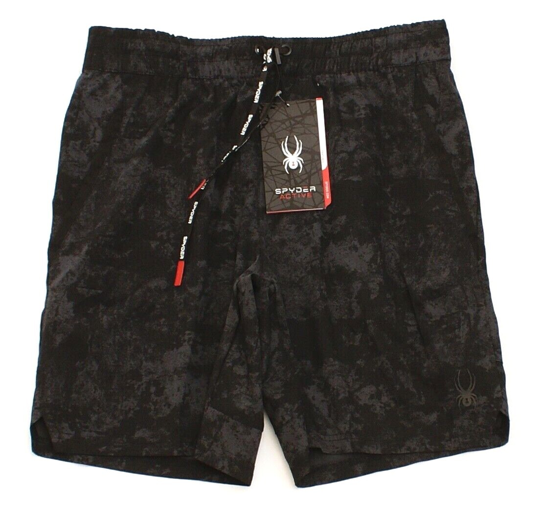 Spyder Active ProWeb Black Pattern Woven Stretch Athletic