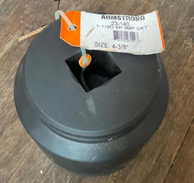 Armstrong 23-104 4-3/8'' 1-1/2'' 6pt Impact Socket USA #7