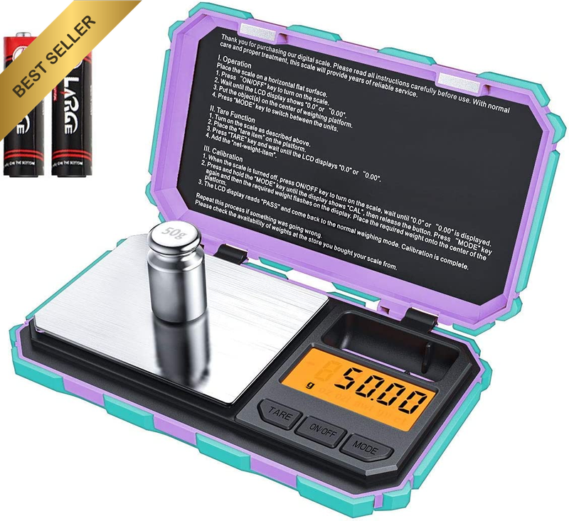 (Upgradaed)  Digital Mini Scale, 200G /0.01G Pocket Scale, 50G Calibration Weigh