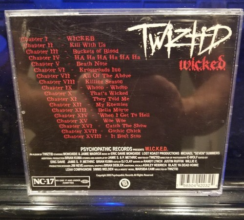Twiztid - W.I.C.K.E.D. CD with Bonus Tracks Rare insane clown posse tech n9ne
