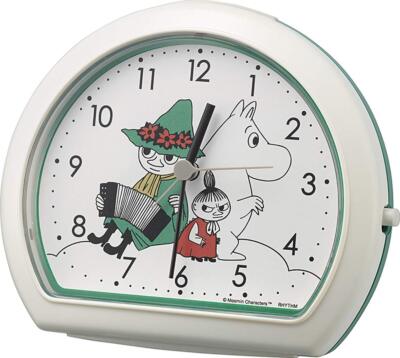Rhythm table clock Moomin and Friends 13x15.3x8.3cm alarm