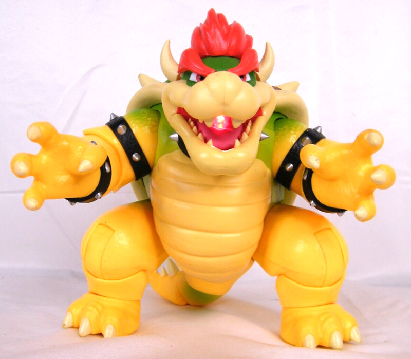 Nintendo Super Mario Bros. Movie BOWSER Figure w/ Fire Breathing