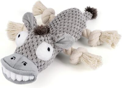 UNISE Squeaky Dog Toys, Funny Stuffed Dog Toys for Small, Medium and Large Dogs