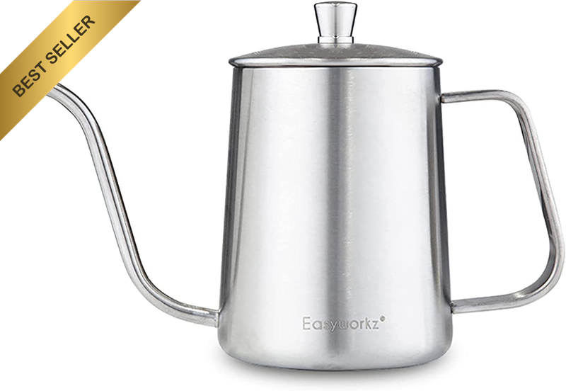 Gage Gooseneck Pour over Coffee Kettle 600Ml Stainless Steel Hand Drip Coffee Po