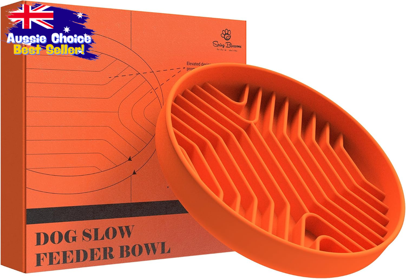 Slow Feeder Dog Bowl, Puzzle Silicone Non-Slip, Anti-Choke for Small Dogs & Cats