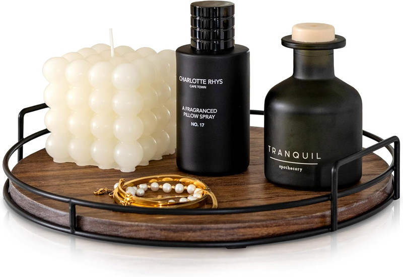 Decorative Wooden Tray - Beautiful Coffee Table Tray That Enhances