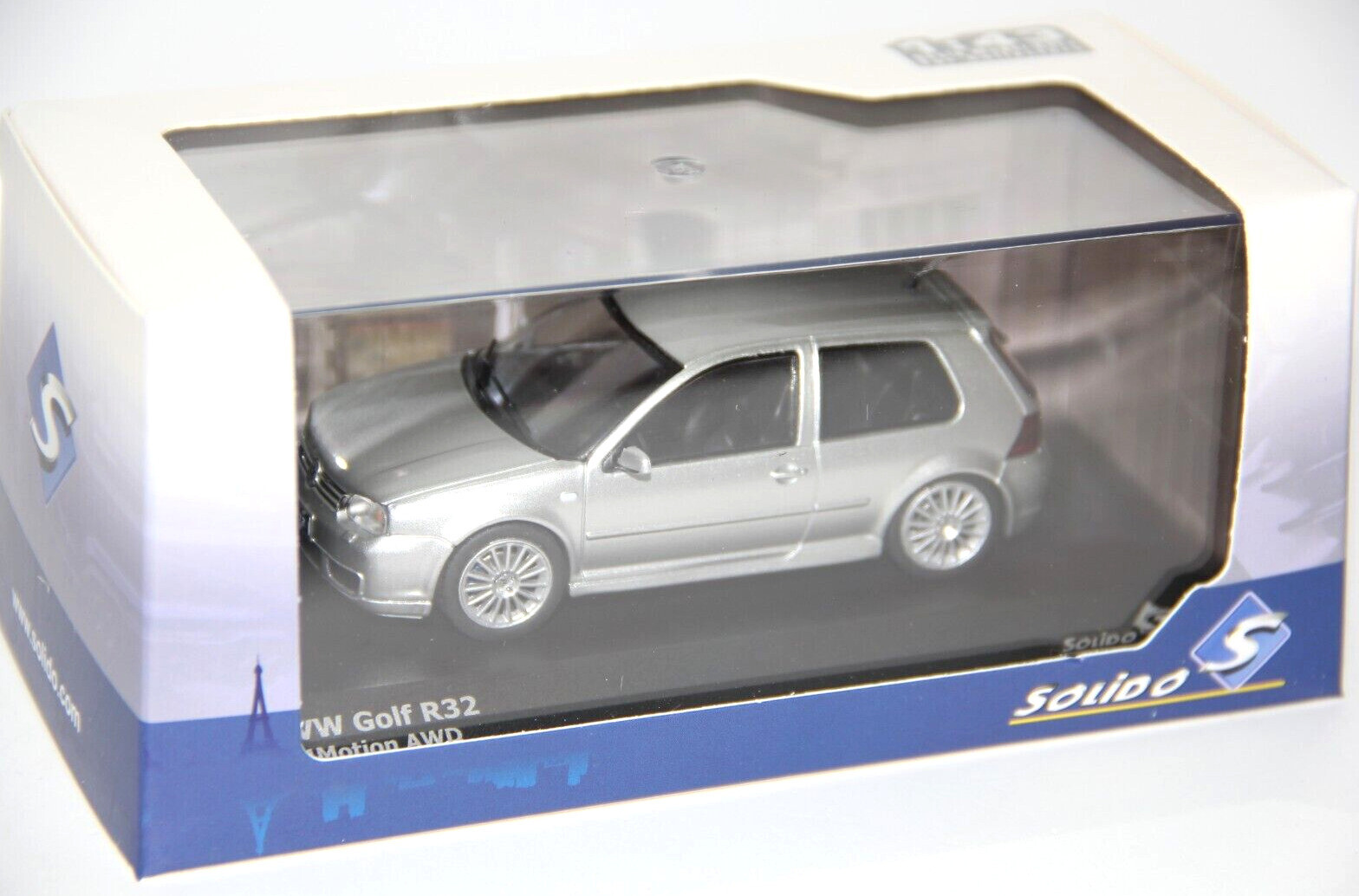 VW GOLF R32 4MOTION AWD 2003 BLU SOLIDO S4313601 1:43