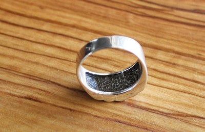 Southwestern Sterling Inlaid Black Stone by SILVER CLOUD Men's Ring Sz 11.5