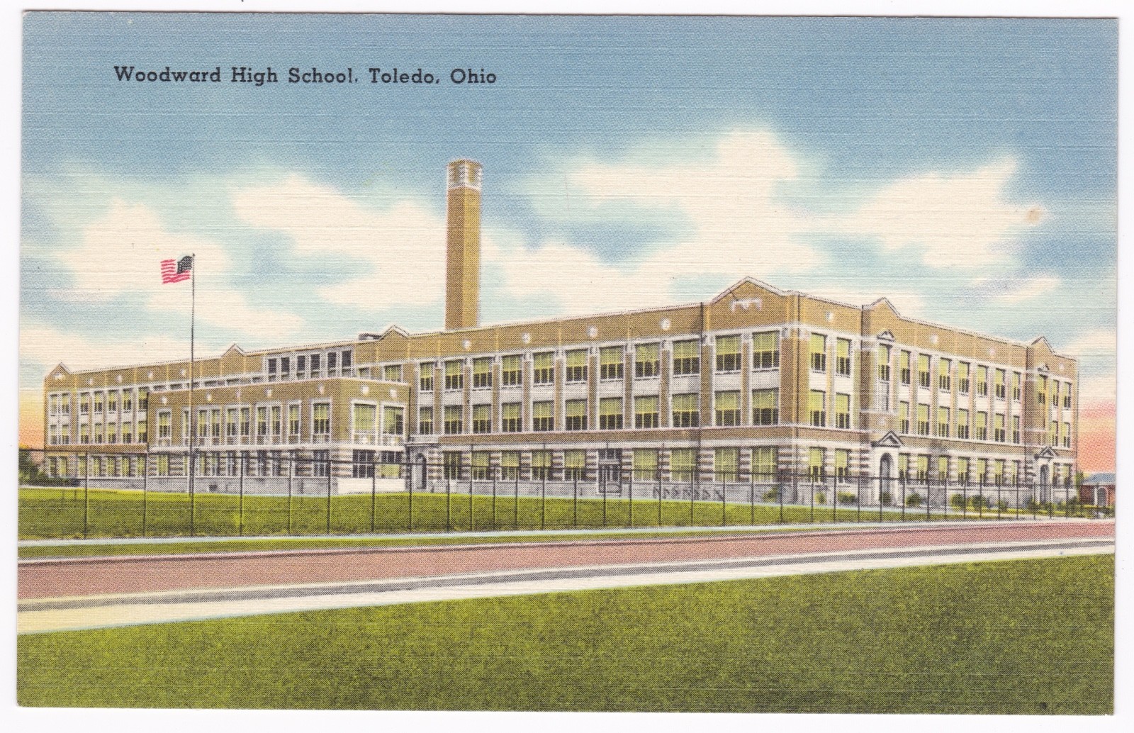 Postcard Woodward High School Toledo OH B3