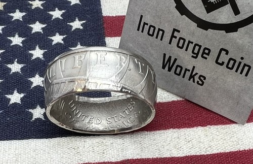 Pre-owned Handcrafted 1 oz Us Platinum Coin Ring. One Ounce Liberty Coin Choose Size Eagle